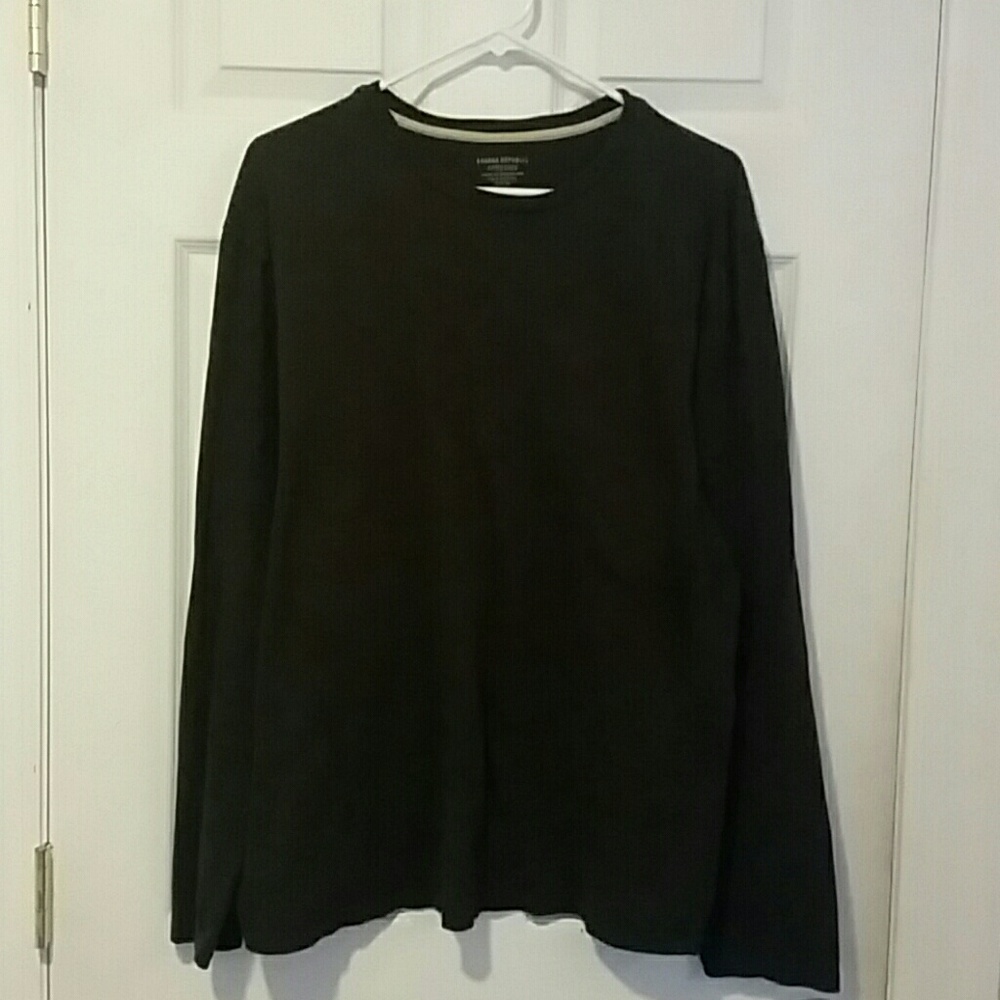 Banana Republic Fitted Crew Neck Long Sleeve Shirt