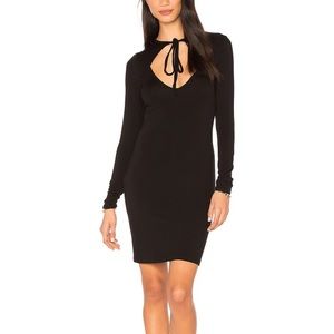 NEW Revolve Black Bodycon Front Tie Dress