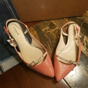 Coach Sling-Back Mary Jane Flats