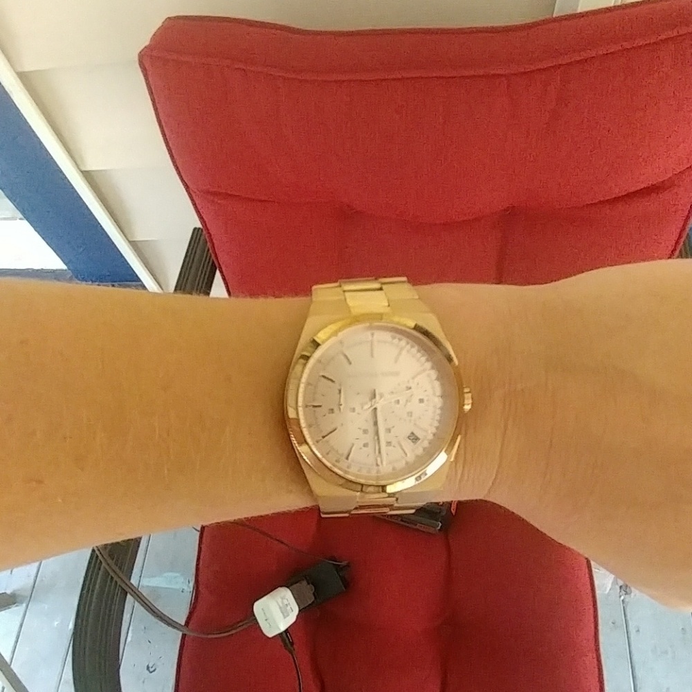 rose gold Michael Kors watch