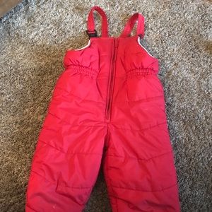 Wonderkids snow bibs / overalls size 5T - red