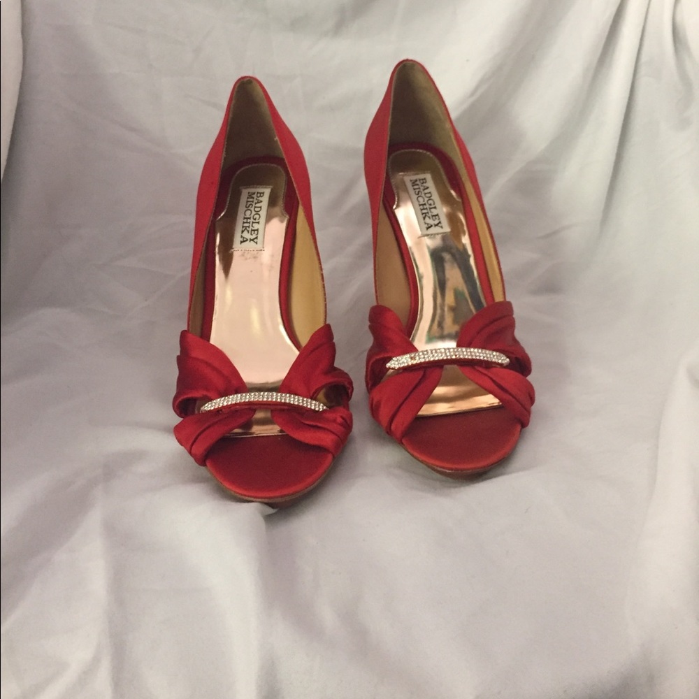 Brand New Red Badgley Mischka with jewel
