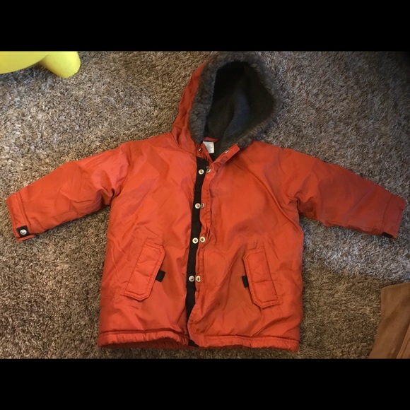 Old Navy kids size 3T winter coat - used - orange - Picture 1 of 1