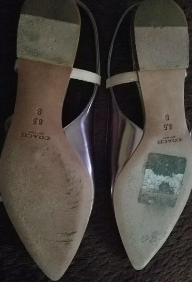 Coach Sling-Back Metallic Mary Jane Flats - Picture 4 of 4