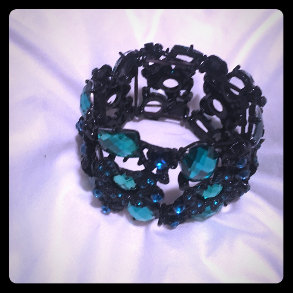 Blue sparkly cuff