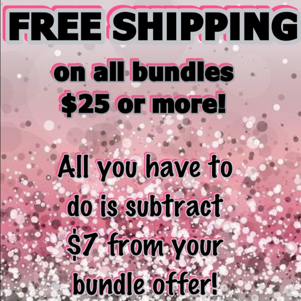 FREE SHIPPING on bundles over $25