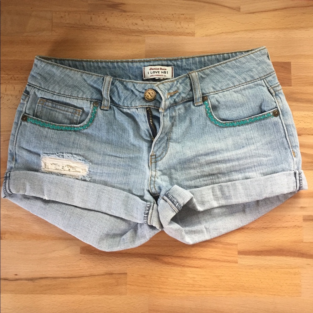 Distressed Jean Shorts
