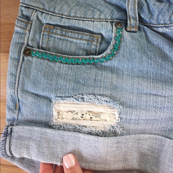 Distressed Jean Shorts - Picture 3 of 4