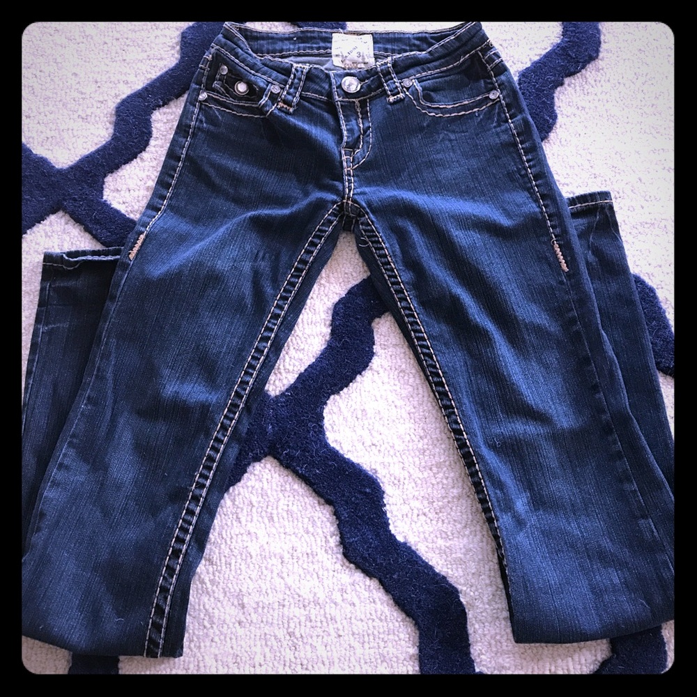 LA Idol Dark Wash straight Leg Jeans