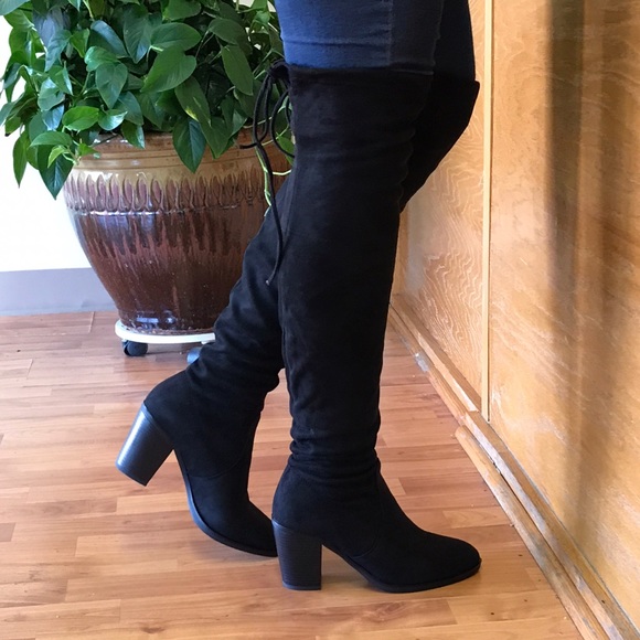 1 Size 9 Left Black Over the Knee Boots - Picture 3 of 4