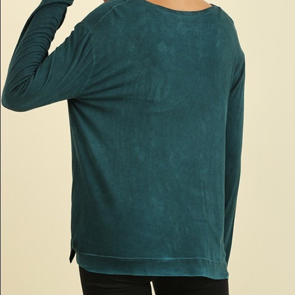 Mineral wash dye top with waist tie - Picture 3 of 4