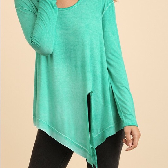 Mineral wash dye top with waist tie - Picture 4 of 4