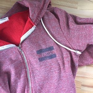 Tom's Red Burnout Sweatshirt