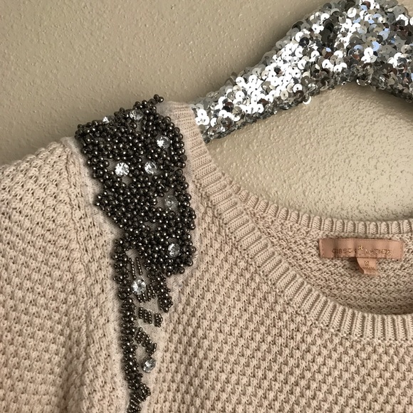 Embellished oversized cream pullover - Picture 3 of 5