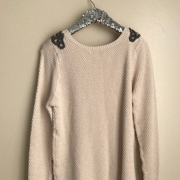 Embellished oversized cream pullover - Picture 5 of 5