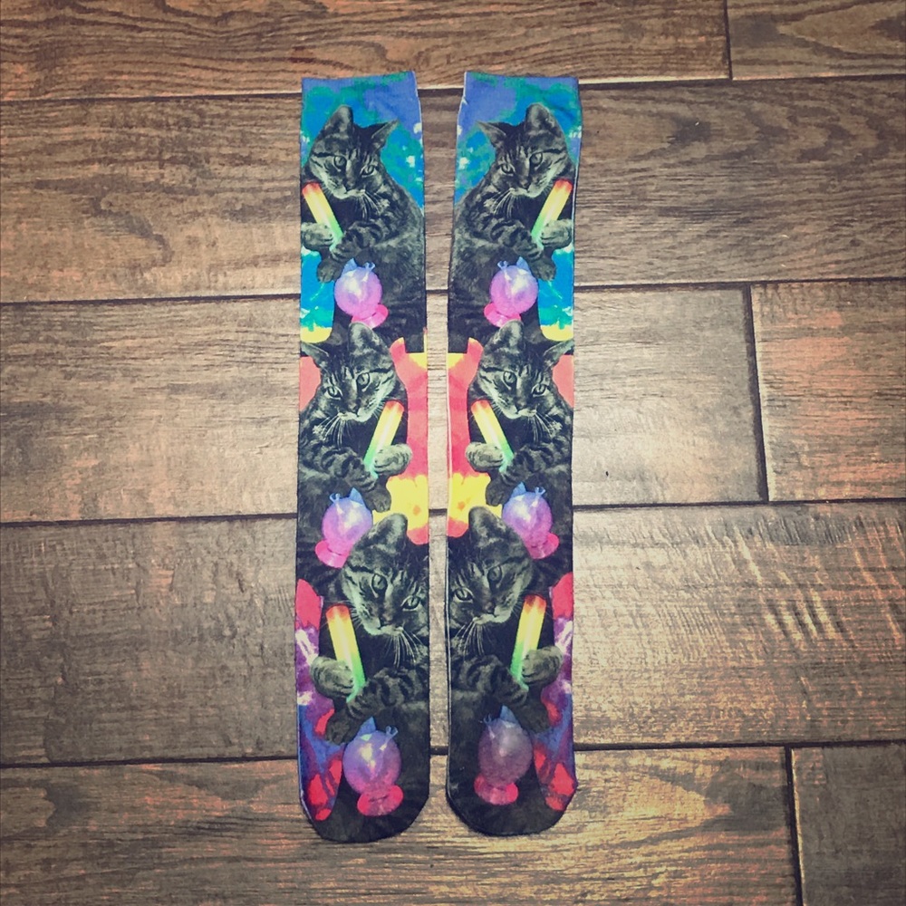 Cat knee socks