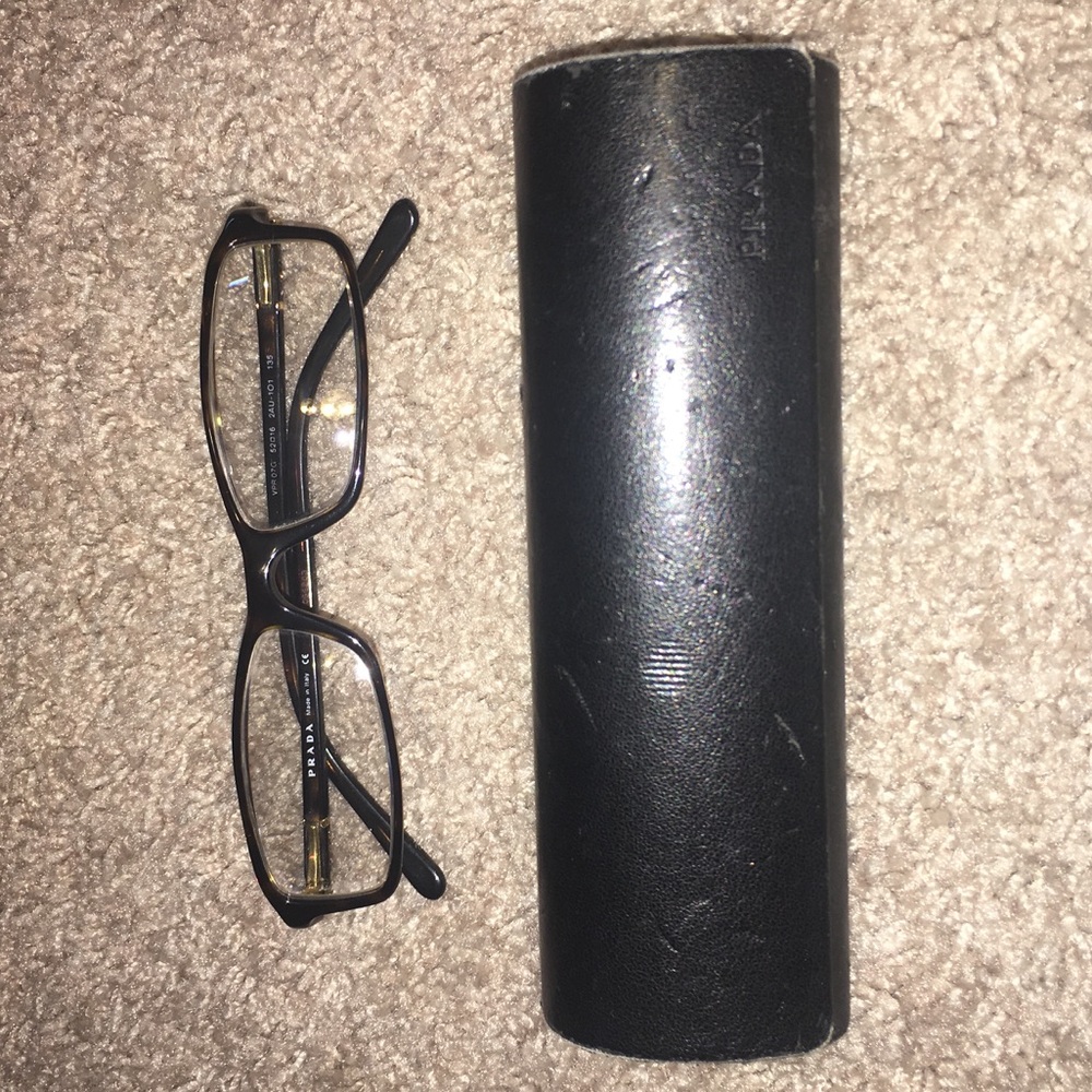 Prada Eye Glasses with Gem Detail