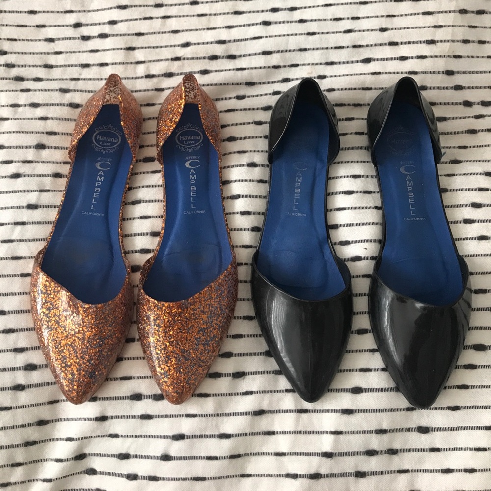 Jeffrey Campbell jelly flats Size 8 2 pair