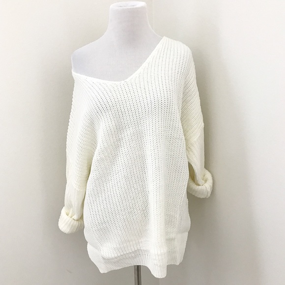 White Knitted Sweater - Picture 2 of 5