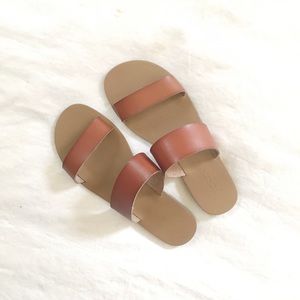 J.Crew Factory Cognac Slide Sandals