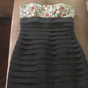 Sherri Hill strapless bodycon dress