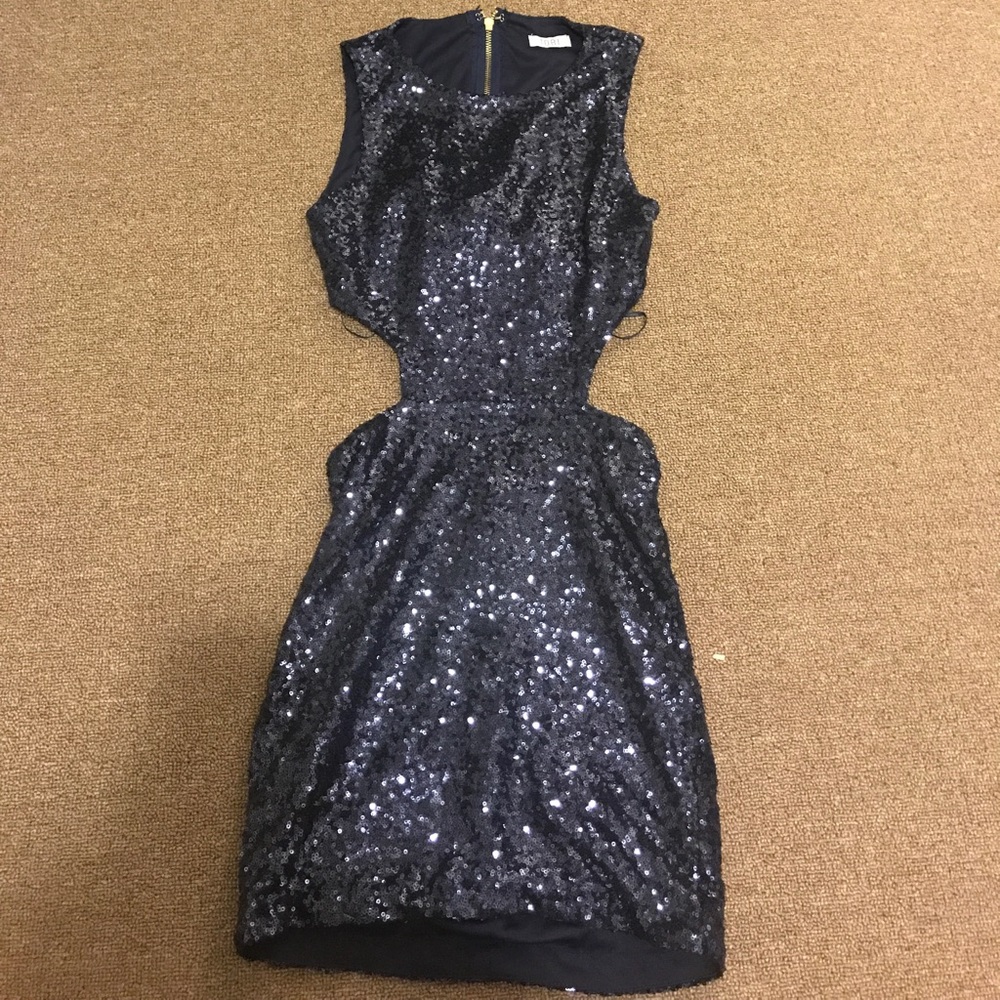 Cut out sequin dress