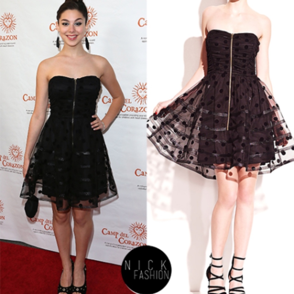 Betsey Johnson Dotted Ruched Party Dress Size 4