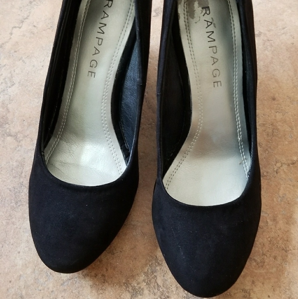 Rampage suede wedge heels