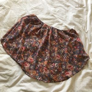 Single shoulder floral blouse