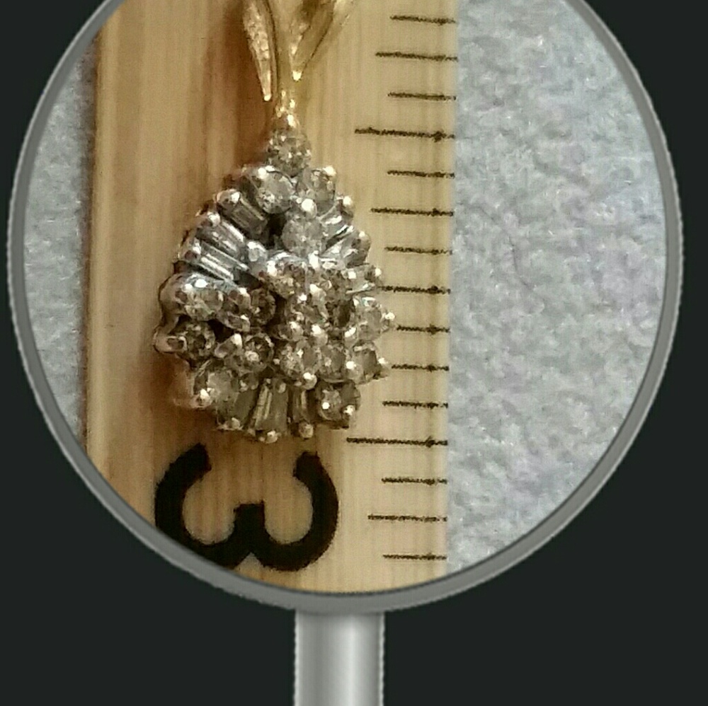 Diamonds and 14k  Yellow Gold  Vintage  Pendant