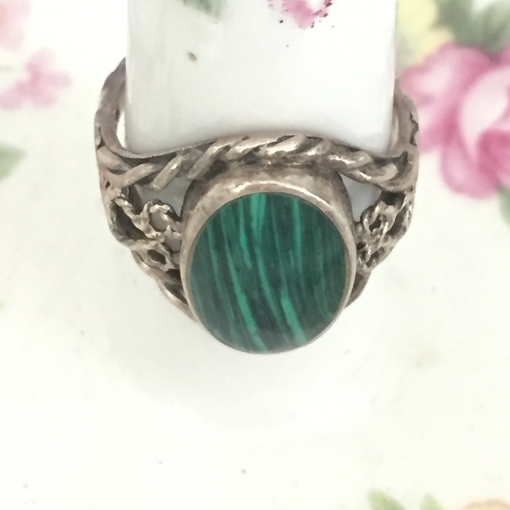 Malachite Sterling Silver Ring