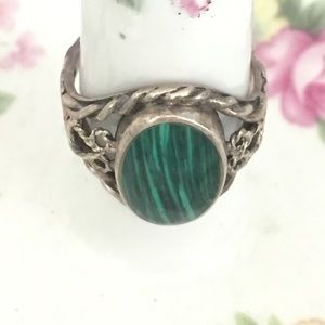 Malachite Sterling Silver Ring