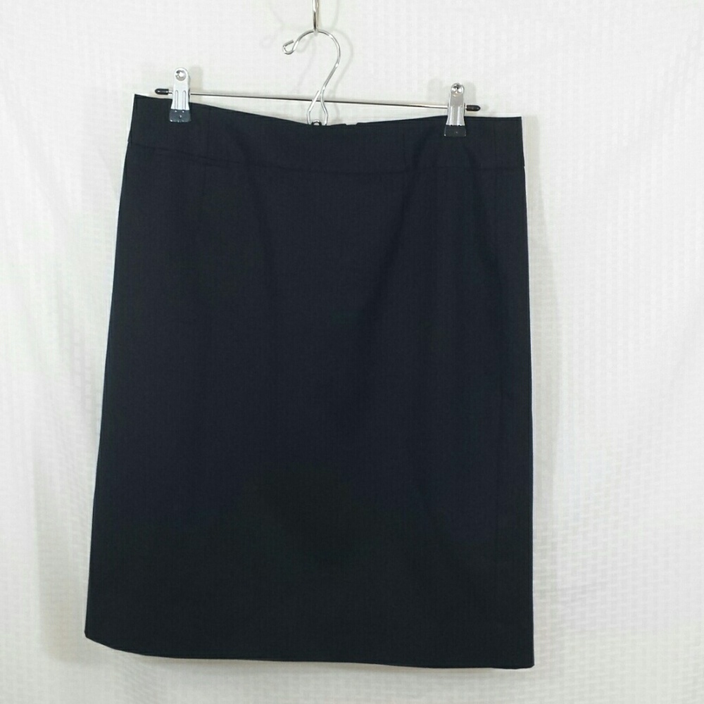 J. Crew Black Wool Pencil Skirt
