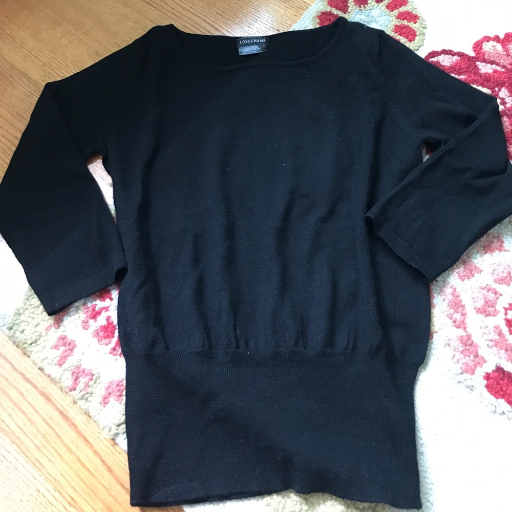 Longchamp black knit sweater