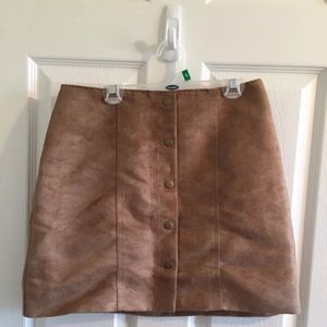 Gap brown suade mini skirt