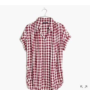 Madewell red gingham shirt central