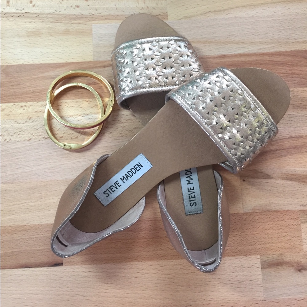 Gold Steve Madden Flats