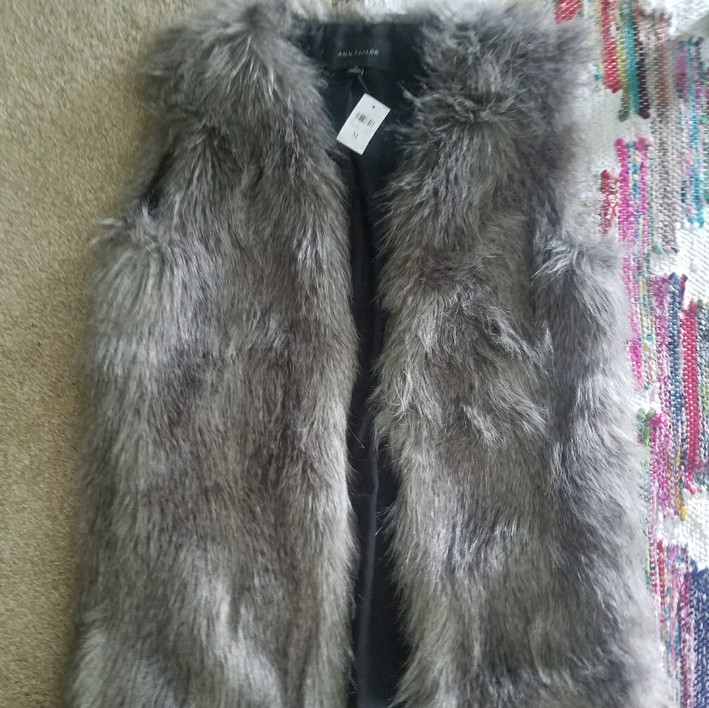 Ann Taylor Fur Vest!