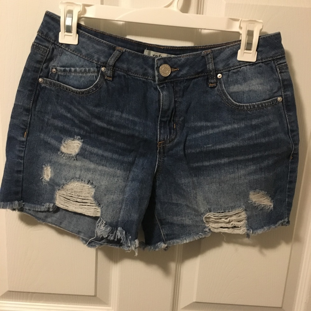 Refuge Ripped Jean Shorts