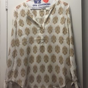 Gold patterned blouse