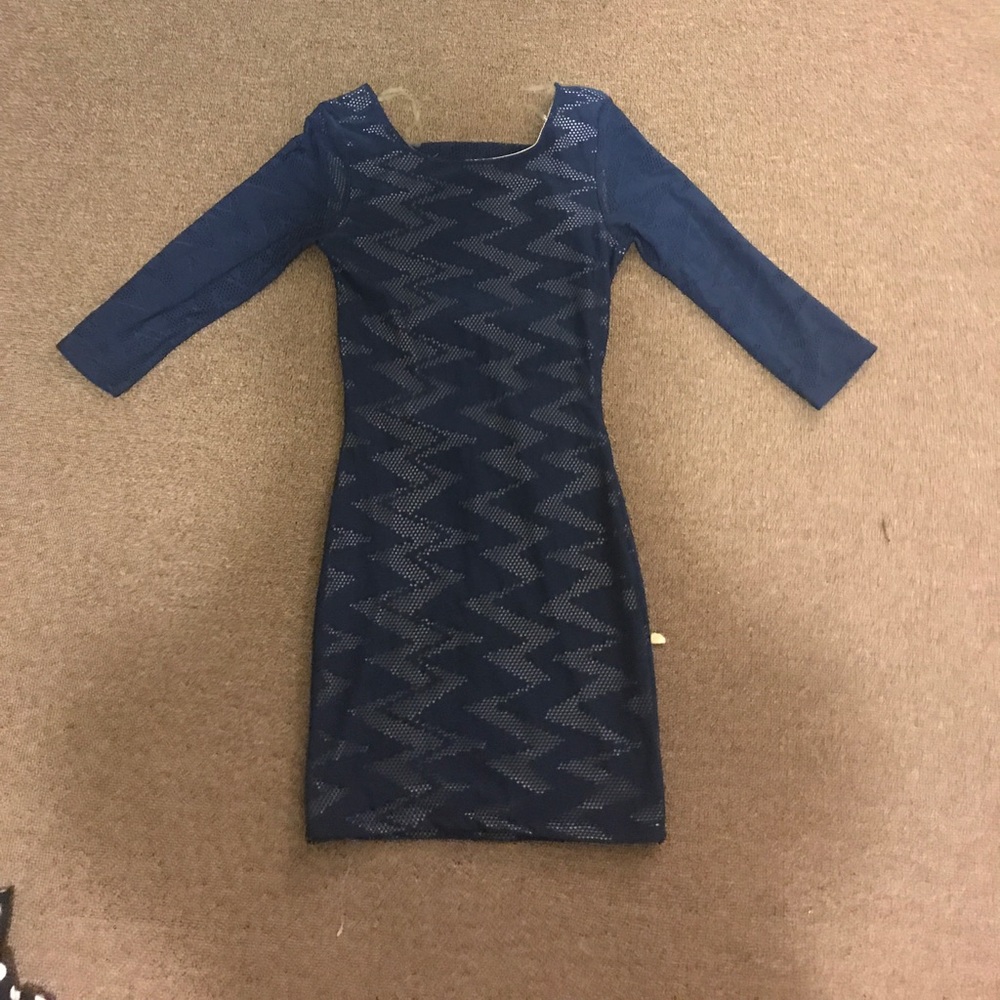 Geometric print open back dress