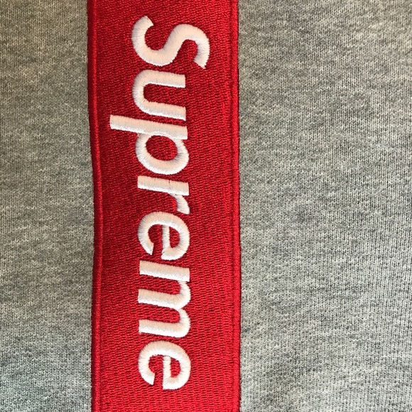 Supreme Other - Supreme grey box logo hoodie size M