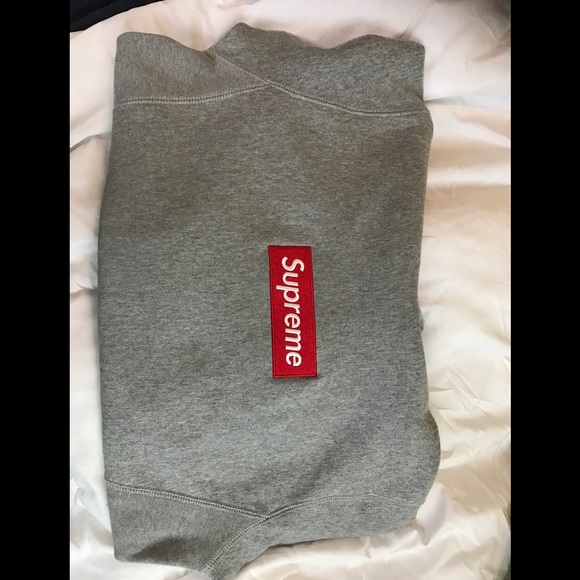 Supreme grey box logo hoodie size M - Picture 2 of 8