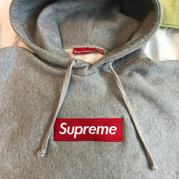 Supreme grey box logo hoodie size M - Picture 3 of 8