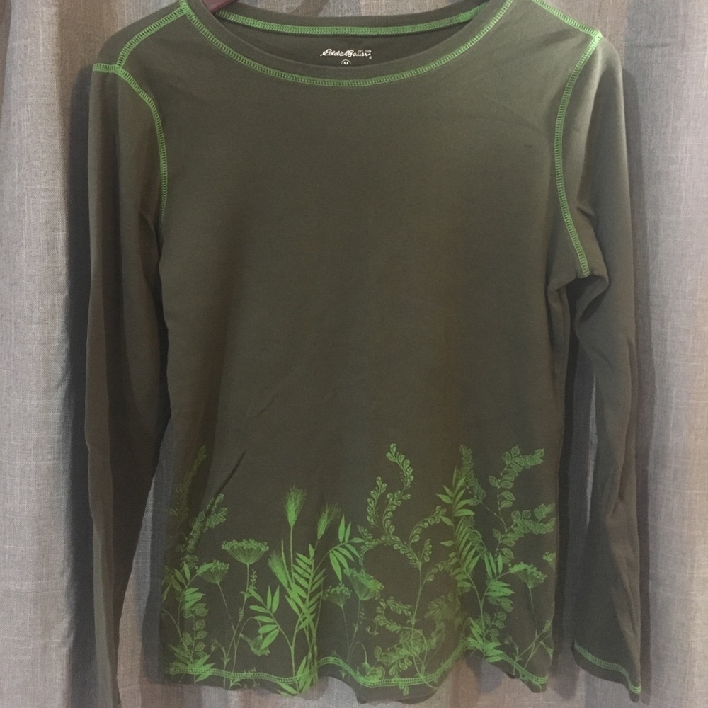 Eddie Bauer floral fossil tee