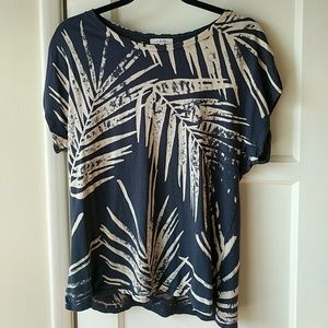 Designer CALDER BLAKE Palm Print Boxy Tee medium