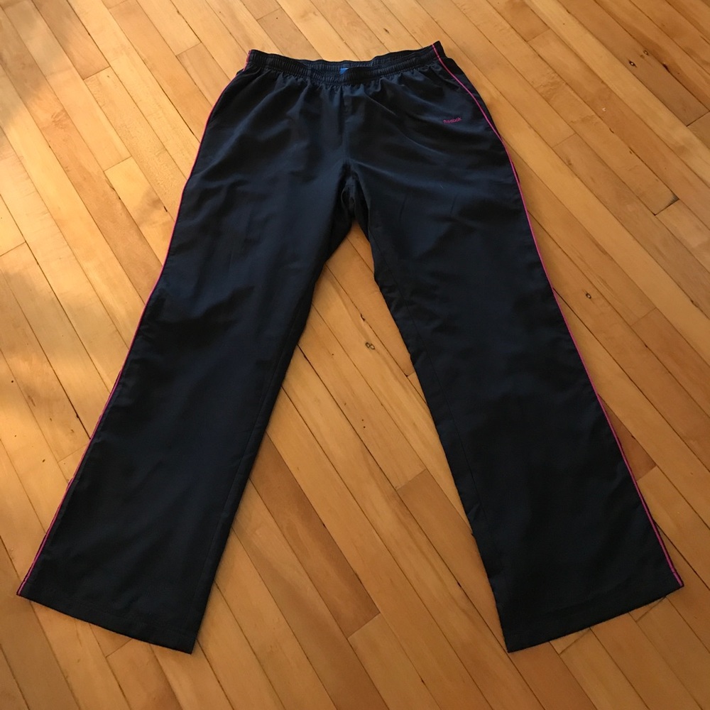 Reebok black lined track pants