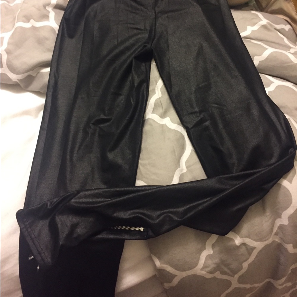 Faux leather leggings