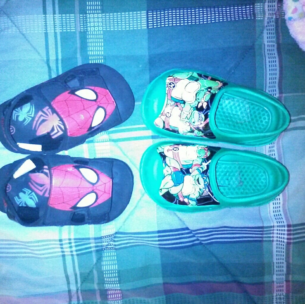 Spiderman & Ninja turtle sandals