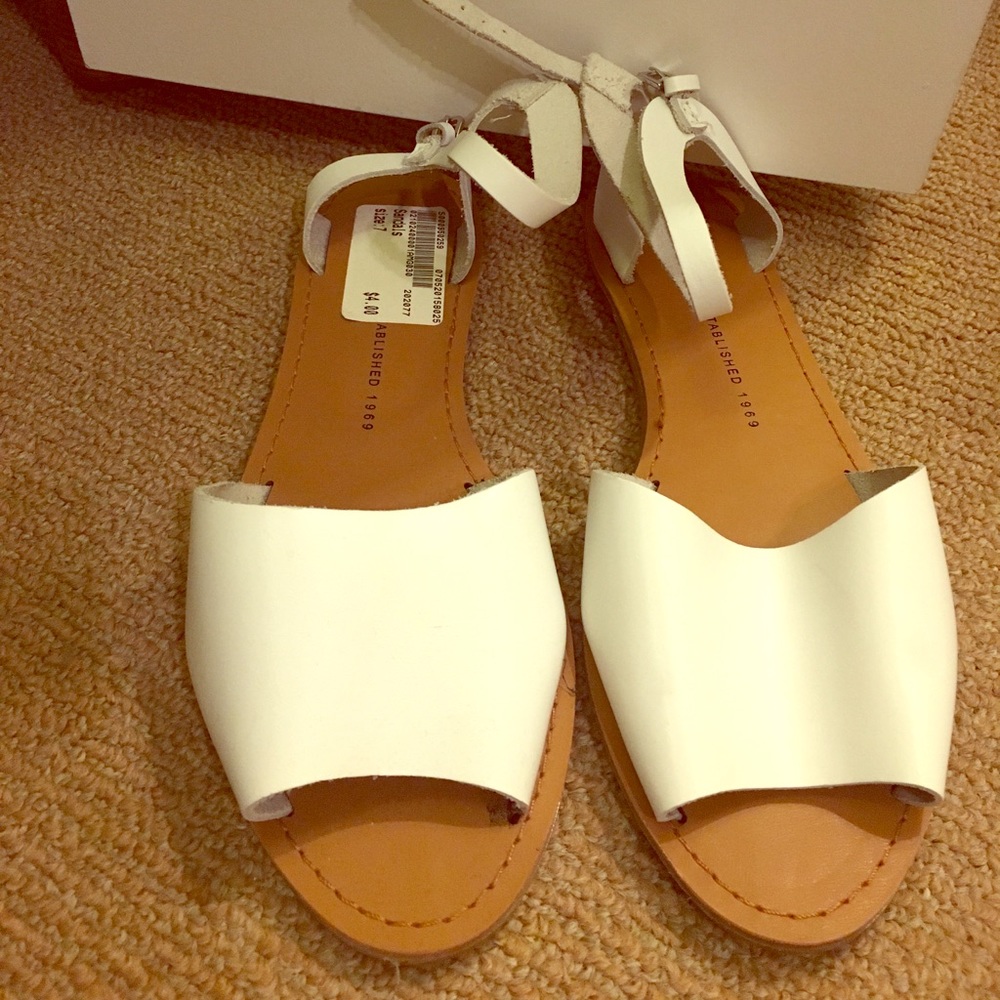 White sandals